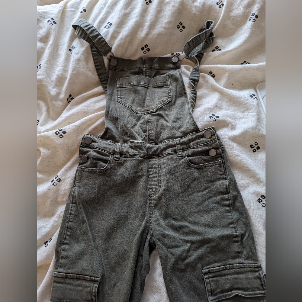 Olive Green Overall Jeans